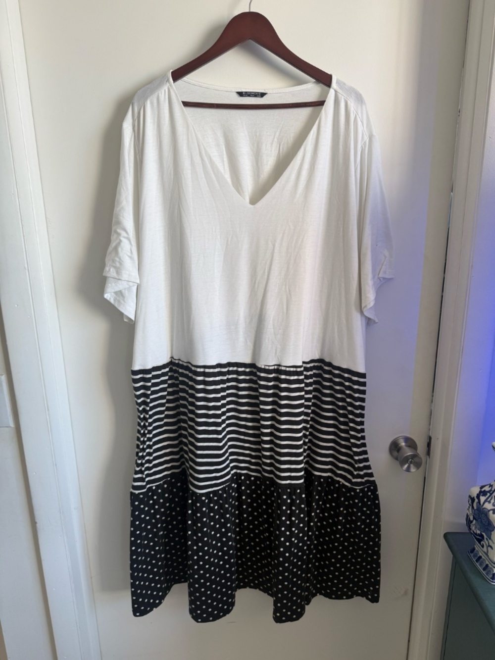 Bloomchic Black and White dress size 30 - 4xl